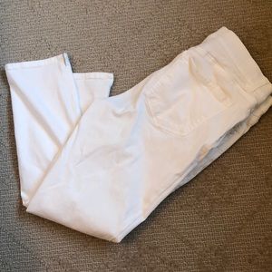 Wit & Wisdom Ab solution Slit Ankle White Stretch Jeans Petite 8